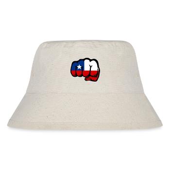 Chile Flagge Faust - Stanley/Stella recycelter Bucket Hat - Naturweiß - Vorne