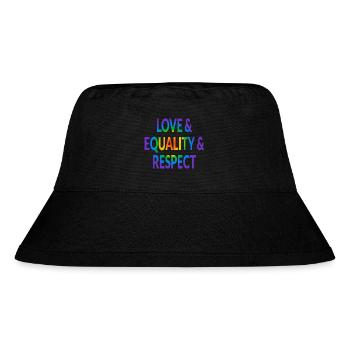 Liebe Gleichheit Respekt - Stanley/Stella recycelter Bucket Hat - Schwarz - Vorne
