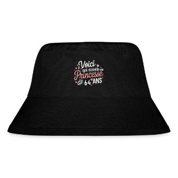 Princess 64 years old - Stanley/Stella Recycled Bucket Hat - black - Front