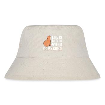 Capybara - Stanley/Stella recycelter Bucket Hat - Naturweiß - Vorne
