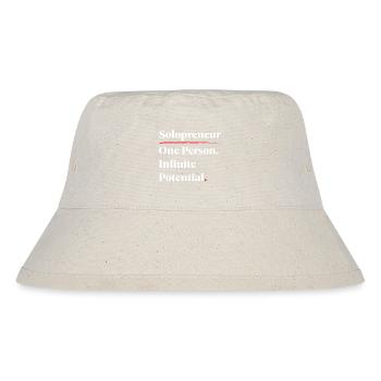 Solopreneur: Eine Person. Unendliches Potenzial. [W] - Stanley/Stella recycelter Bucket Hat - Naturweiß - Vorne