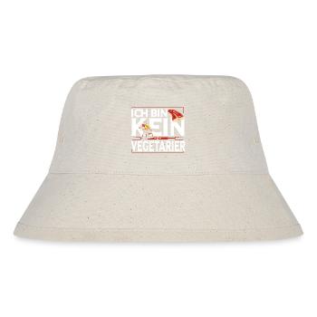 Grillkönig Carnivore Fleischesser Kein Vegetarier - Stanley/Stella recycelter Bucket Hat - Naturweiß - Vorne