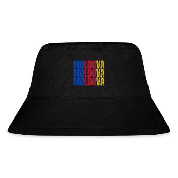 Moldauische Flagge, Moldauischer Stolz - Stanley/Stella recycelter Bucket Hat - Schwarz - Vorne