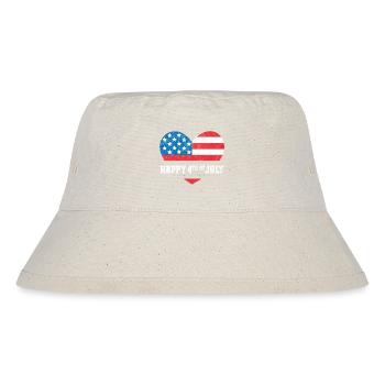 Frohen 4. Juli - Stanley/Stella recycelter Bucket Hat - Naturweiß - Vorne