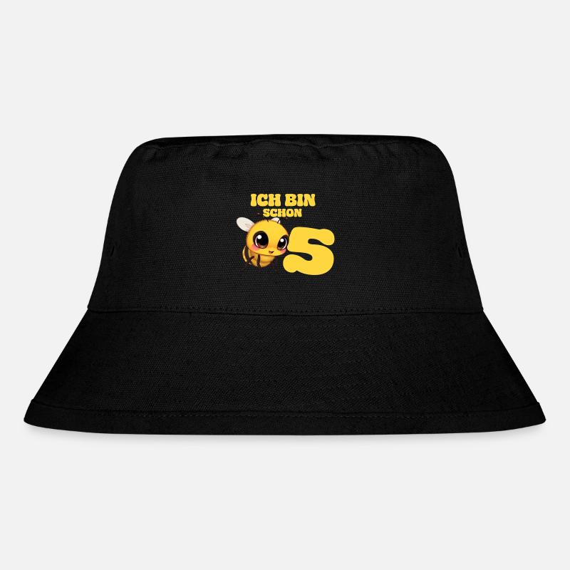 5. Geburtstag Biene Kinder Kindergeburtstag  - Stanley/Stella recycelter Bucket Hat - Schwarz