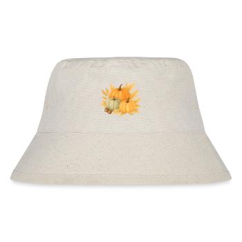  Herbstliche Kürbisse - Stanley/Stella recycelter Bucket Hat - Naturweiß - Vorne