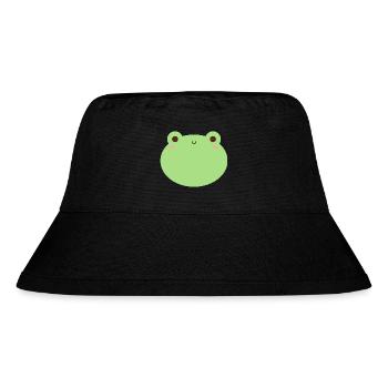 Adorable Kawaii Frog Character Design - Stanley/Stella Recycled Bucket Hat - black - Front