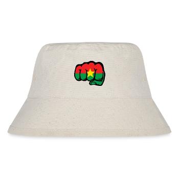 Burkina Faso Flag Fist - Stanley/Stella Recycled Bucket Hat - natural - Front