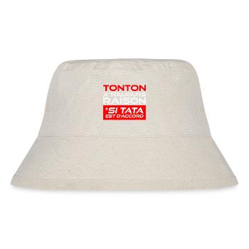 Uncle always right if auntie agrees - Stanley/Stella Recycled Bucket Hat - natural - Front