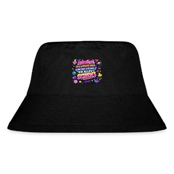 auf wen und was ich alles scheiß - Stanley/Stella recycelter Bucket Hat - Schwarz - Vorne
