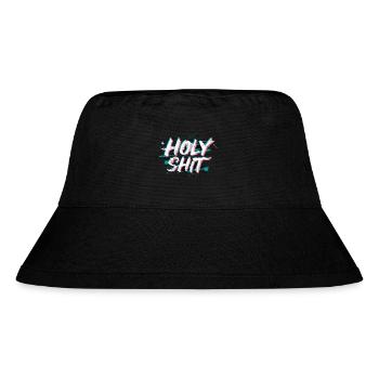 Holy Shit Freche Lustige Sprüche - Stanley/Stella recycelter Bucket Hat - Schwarz - Vorne