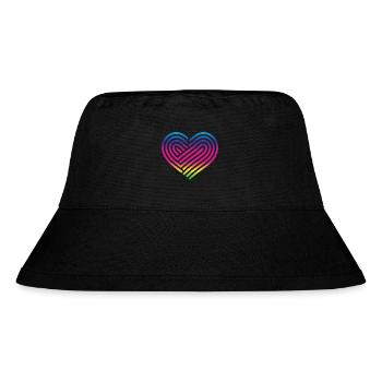 Rainbow Heart Homosexuality LGBT Love - Stanley/Stella Recycled Bucket Hat - black - Front