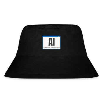 AI Artificial information Künstliche Intelligenz - Stanley/Stella recycelter Bucket Hat - Schwarz - Vorne