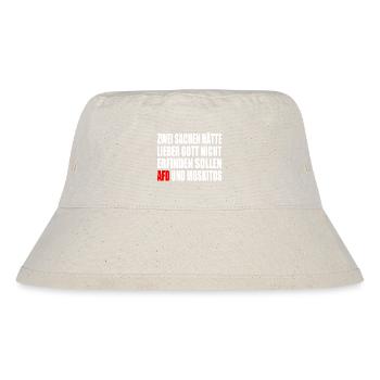 Gegen rechts - Stanley/Stella recycelter Bucket Hat - Naturweiß - Vorne