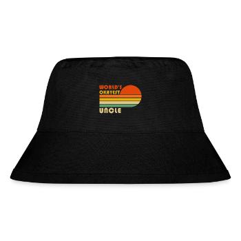 World's Okayest Uncle Funny Retro Vintage - Stanley/Stella recycelter Bucket Hat - Schwarz - Vorne