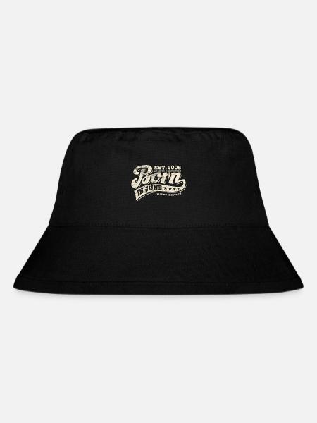 Born in June, 2006, Juni, Limited Edition, Vintage - Stanley/Stella recycelter Bucket Hat - Schwarz