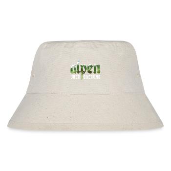 Alpenüberquerung Alpen Überquerung 2025 Bayern - Stanley/Stella recycelter Bucket Hat - Naturweiß - Vorne