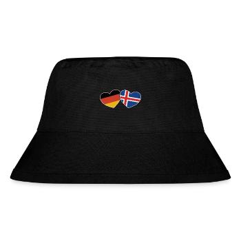 Deutsch Isländische Freundschaft - Geschenk - Stanley/Stella recycelter Bucket Hat - Schwarz - Vorne