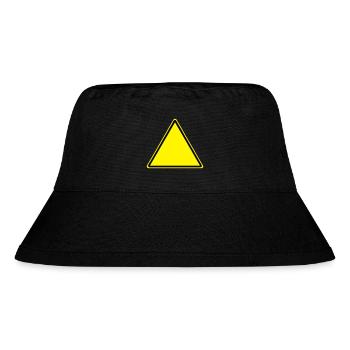Warnschild Blanko - Stanley/Stella recycelter Bucket Hat - Schwarz - Vorne