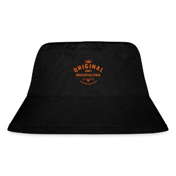 Original 100 Prozent Hörgeräteakustiker - - Stanley/Stella recycelter Bucket Hat - Schwarz - Vorne