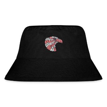 Adlerkopf - Stanley/Stella recycelter Bucket Hat - Schwarz - Vorne