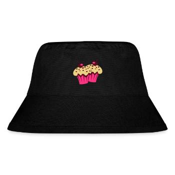 backfrische Muffins - Stanley/Stella recycelter Bucket Hat - Schwarz - Vorne