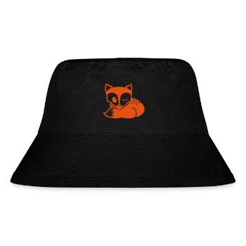 rotfuchs 2farbig - Stanley/Stella recycelter Bucket Hat - Schwarz - Vorne