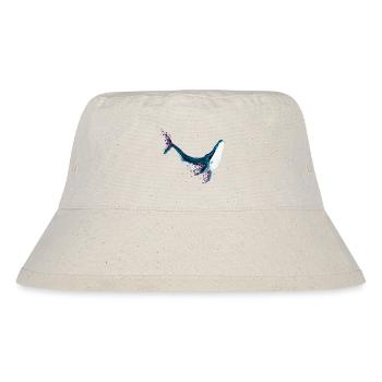 Blauwal Blumen Aquarell Watercolor Shirt - Stanley/Stella recycelter Bucket Hat - Naturweiß - Vorne