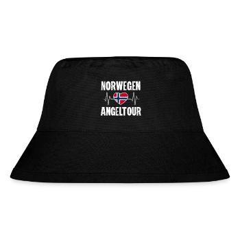 Norwegen Angeltour Angeln Angler - Stanley/Stella recycelter Bucket Hat - Schwarz - Vorne