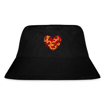 Orange Heart Gift Fête des mères Mère - Bob recyclé Stanley/Stella - noir - Devant