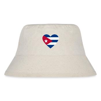 Cœur de drapeau de Cuba - Bob recyclé Stanley/Stella - blanc naturel - Devant