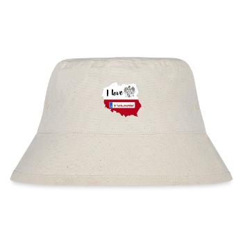 I love Poland Polish Card License Plate - Stanley/Stella Recycled Bucket Hat - natural - Front