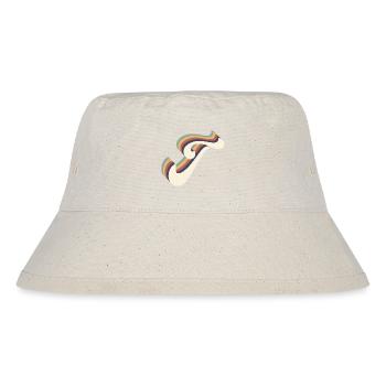 Buchstabe T - Stanley/Stella recycelter Bucket Hat - Naturweiß - Vorne