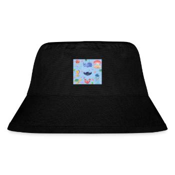 Ozean ohne Plastik - Stanley/Stella recycelter Bucket Hat - Schwarz - Vorne
