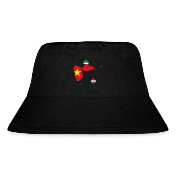 Stadtplan von Guadeloupe - Stanley/Stella recycelter Bucket Hat - Schwarz - Vorne