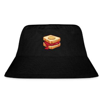 Erdnussbutter und Marmelade Sandwich - Stanley/Stella recycelter Bucket Hat - Schwarz - Vorne