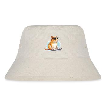 Mel die Rennmaus - Stanley/Stella recycelter Bucket Hat - Naturweiß - Vorne