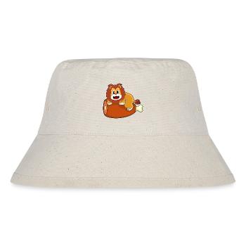 Löwe Fleisch - Stanley/Stella recycelter Bucket Hat - Naturweiß - Vorne
