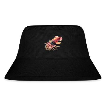 Cute Firefly Squid, Watercolor - Stanley/Stella Recycled Bucket Hat - black - Front