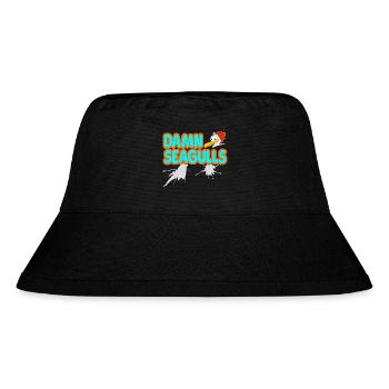 Verdammte Möwen lustiger Segler Kapitän Spruch - Stanley/Stella recycelter Bucket Hat - Schwarz - Vorne
