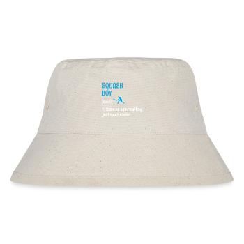 Squash Boy Squash Tennis Player Raquetball Sports - Stanley/Stella Recycled Bucket Hat - natural - Front