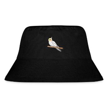 Cockatiel - Stanley/Stella Recycled Bucket Hat - black - Front