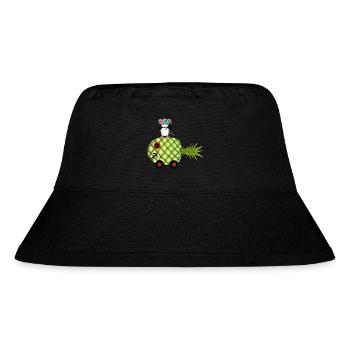 Ananas Wohnwagen Ratte Urlaub Reise - Stanley/Stella recycelter Bucket Hat - Schwarz - Vorne