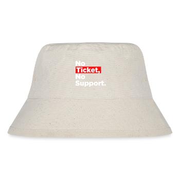 No Ticket No Support Informatiker IT Administrator - Stanley/Stella recycelter Bucket Hat - Naturweiß - Vorne