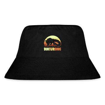 Binturong Asien Natur Borneo Biologie Natur - Stanley/Stella recycelter Bucket Hat - Schwarz - Vorne