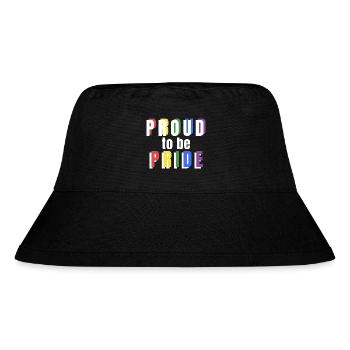 PRIDE PROUD to be Pride white - Stanley/Stella recycelter Bucket Hat - Schwarz - Vorne