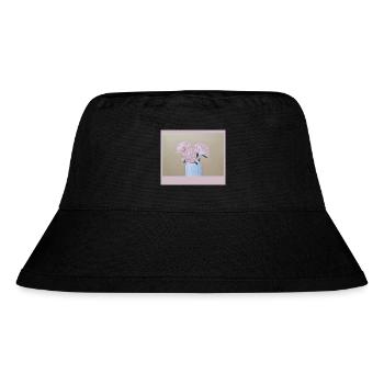 240608 Pfingstrosen 4 - Stanley/Stella recycelter Bucket Hat - Schwarz - Vorne