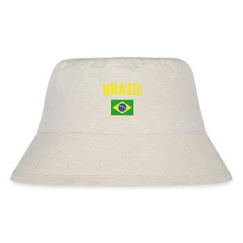 Brazil Flag - Stanley/Stella Recycled Bucket Hat - natural - Front