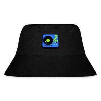 Musik Notenschlüssel Note Mischpult Party Vinyl - Stanley/Stella recycelter Bucket Hat - Schwarz - Vorne