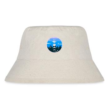 Wald Natur Mondphase Mond mystisch - Stanley/Stella recycelter Bucket Hat - Naturweiß - Vorne
